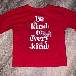 Red Long Sleeve Toddler Shirt 3T Never Worn Brand New